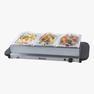 SKYLINE Buffet Server 3 Steel Pot ( 3*1.5 Ltr )
