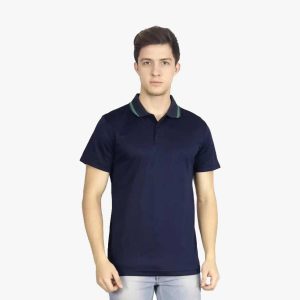 ADIDAS Collared T-Shirt Dry Fit Climalite - Navy Green 100% Polyster