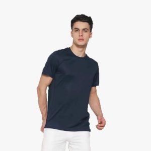 ADIDAS Round Neck T-Shirt Dry Fit Navy 100% Polyster