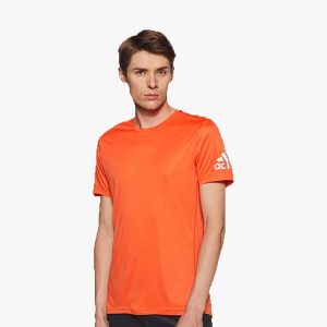 ADIDAS Round Neck T-Shirt Dry Fit Orange 100% Polyster