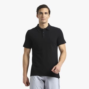 ADIDAS T-Shirt, Black, Collared, Pc 60:40