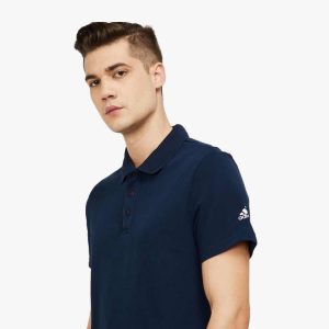 ADIDAS T-Shirt, Navy, Collared, Pc 60:40
