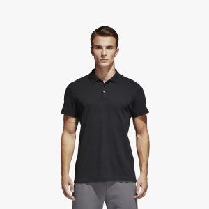 ADIDAS T-Shirt, Black, Collared, Pc 60:40